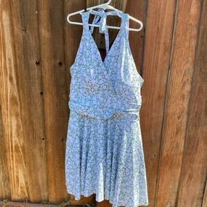 NWT Bloomchic Swim‎ Halter Tie With Skirt Padded Bra